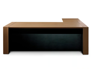METEORA - L-shaped leather covered executive desk by i 4 Mariani - view 2